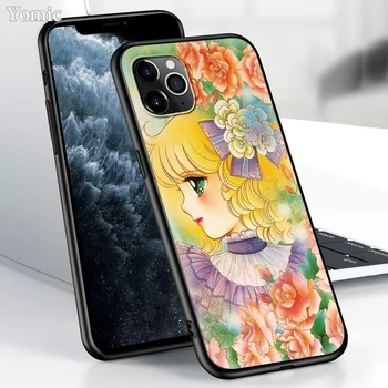 Juoda Telefono Dėklai Apple iPhone 12 Mini 11 Pro XR XS MAX X 7 8 6 6S Plius 5 5S SE 2020 TPU Minkštas Viršelis Anime, Manga Saldainiai