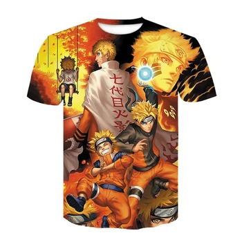 Kakashi T-Shirts Anime Cosplay 3D Spausdinimo Streetwear Vyrų, Moterų Mados Negabaritinių Marškinėliai Harajuku Vaikai Tees Viršūnes Berniukų Drabužiai