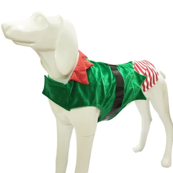 Kalėdų Žalia Elf Šunų Drabužius Augintiniai Transformacijos Suknelė Žiemą Šiltas Katės Kailis Pet Kostiumas