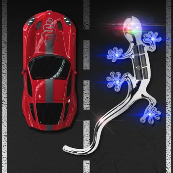 Karšto Gecko 8 LED Saulės Energijos Flash Signalo Įspėjamoji Lemputė Auto Lipdukas Apdaila, Lempa, Motociklo Automobilių X66