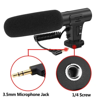 Kondensatoriaus Mikrofonas Su Trikoju LED Užpildyti Šviesos Profesionalių Nuotraukų, Vaizdo Kamera Telefono Pokalbį Live Įrašą 