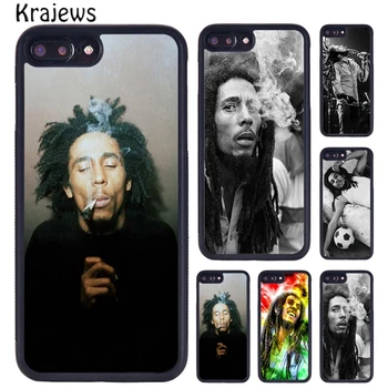 Krajews Bob Marleys Rūkymas TPU Mobiliojo Telefono dėklas 
