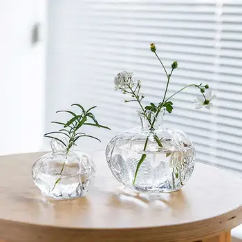 Kūrybos Granatų Formos Stiklo Vaza Mini Hydroponic Augalų, Gėlių Vaza, Terariumai, Konteinerių Meno Amatų Papuošalai Namų Dekoro Dovana