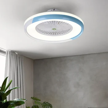 LED Lubų Ventiliatorius Tolygus Reguliavimas Reguliuojamas Vėjo Greitis Nuotolinio Valdymo Modernios LED Lubų Šviesos, Miegamojo, Valgomojo Kambarį