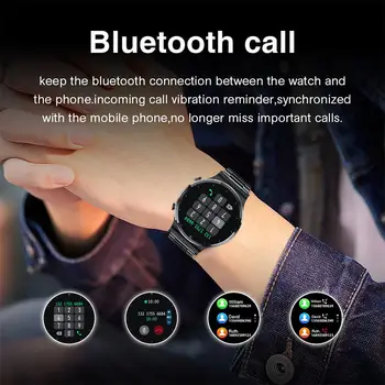 LIGE Naujas Smart watch Vyrų Širdies ritmas, Kraujo spaudimas Visiškai jutiklinį ekraną sporto Treniruoklių žiūrėti Bluetooth 