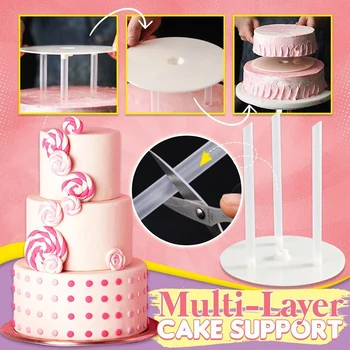 Multi-Layer Cake Paramos Nustatyti Turas Desertas Lentynos Tortas Tarpiklis Tortas Paramos Rėmo Tortas Stovi Kepimo Įrankius, Apdirbimo Skliaustuose TP-Karšto