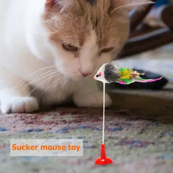 Naminių Kačių Interaktyvus Žaislas Juokinga Gyvis Pavasario Modeliavimas False Pelės Naudotis Kačių Nagai Plastiko ir Pliušinis Katės Kačiukas Kibinimas Žaislai