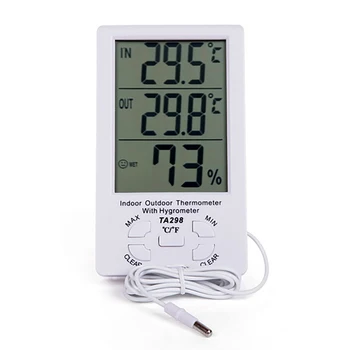 Naujas LCD Smart Home Termometras su Drėgmėmačiu Matuoklis Patalpų Lauko Nuolatinio Sienos Kabo Temperatūros, oro Drėgmės Matuoklis