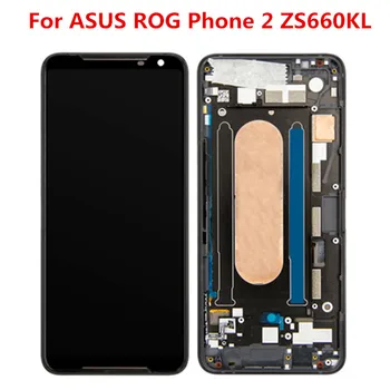 Originalą ASUS ROG Telefonas 2 Phone2 Phoneⅱ ZS660KL LCD Ekranas Su Rėmu+Touch Ekranas skaitmeninis keitiklis Asamblėjos Pakeitimo Stiklo