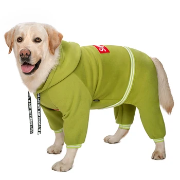 Pavasario didelių šunų drabužius, šunų hoodie džemperis / viso apima vieną gabalas / tinka vidutinių ir didelių šunų kailis