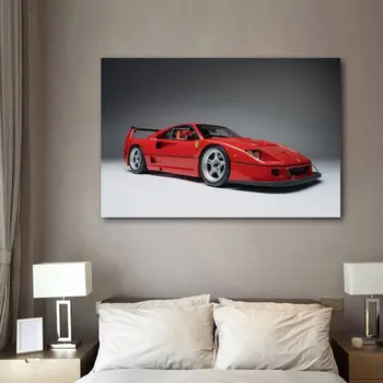 Paveikslų Namų Dekoro Ferrari F40 Raudona, Sporto Automobilį Superautomobilį Transporto Priemonės Nuotrauką Drobė Plakatai Sienos, Spaudinių, Meno Kambarį Neįrėminti