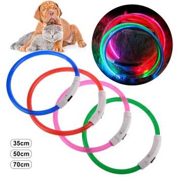Pet Specialios Apykaklės LED Šviesos šunelis Anti-Lost Apykaklės USB Įkrovimo Smulkaus ir Vidutinio Šunys, Katės Led Antkakliai Pet Lauko Reikmenys