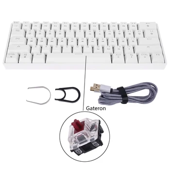 Pre-order GK61 SK61 61 Klavišas Mechaninė Klaviatūra USB Laidinė LED Apšvietimu Ašis Žaidimų Mechaninė Klaviatūra Desktop