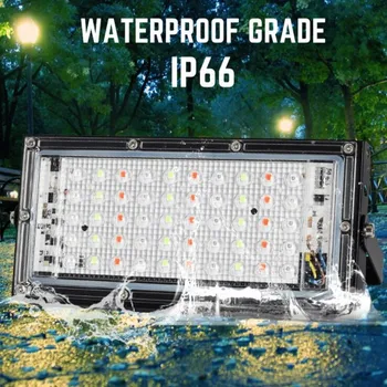 RGB 50W LED Potvynių Šviesos Nuotolinio Valdymo AC220V Lauko Apšvietimo Prožektorius IP66 atsparus Vandeniui LED Lempą Kraštovaizdžio Apšvietimas
