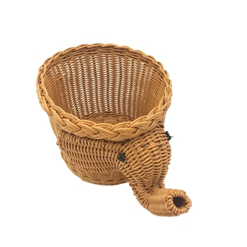 Rankų Darbo Bambuko Dramblys Vytelių Iškylą Krepšelį Maisto Produktų, Duonos, Kempingas Iškylą Krepšelį Bambuko Vaisių Saugojimo Krepšys