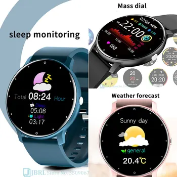 Raundas Smart Watch Moterys Vyrai Smartwatch Fitneso Apyrankę Žiūrėti 