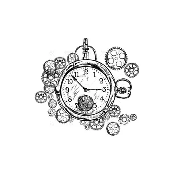 Retro laikrodis Skaidrus Aišku, Silikoninis Spaudas/Sandariklis, skirtas 