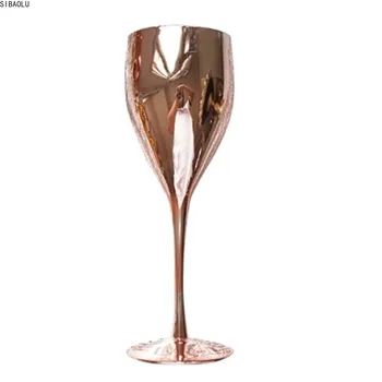 Rose Aukso Krištolo Taurių Vyno Stiklinę Sulčių Gerti Šampaną Goblet Šalies kokteilių taurės tokios Vakarienė Vandens Namų Dekoro Elegantiškos Prabangos 420ML