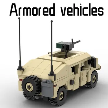 SS Building Block Maker Karinės Serijos Šarvuotos Humvees Asamblėjos Modelio Vaikų Žaislas 