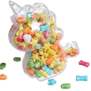 Saldainių Dėžutės Permatomo Plastiko Vienaragis Formos Cukraus Konteineriai Šalies Prekių Saldainiai Turėtojas Gimtadienio Baby Shower