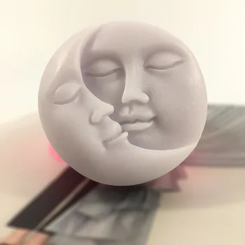 Saulės ir Mėnulio Veidas Silikono Žvakių Liejimo Amato 