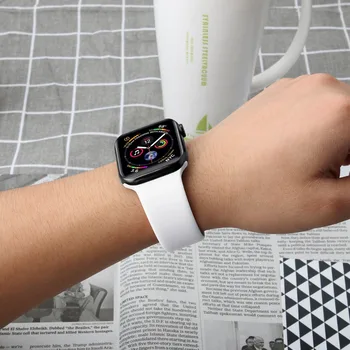 Silikono Dirželis Apple Watch Band 44mm 40mm 38mm 42mm 44 mm Smartwatch Sporto Gumos Apyrankė Diržo Apyrankę iWatch 6 SE 5 3 4