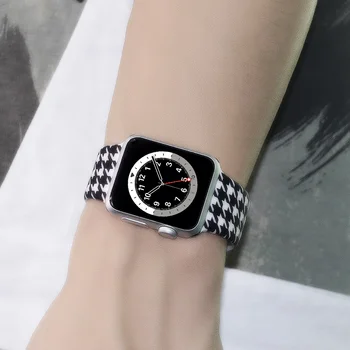 Silikono spausdintą Modelio Diržu, Apple Watch 38mm 42mm 40mm 44mm silikono sporto juostos Iwatch serijos SE 6 5 4 3 2 Watchband