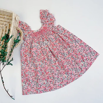 Siuvinėjimo Suknelė Prekės Medvilnės Vasaros Lino Drabužių Europos Amerikoje Bamblys Vaikai Mergina Dress Kūdikių, Mergaičių Suknelės Princesė Mergaitės
