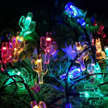 Sodo Pasakų Žibintai LED Kaktusas String Žibintai Saulės energija Varomas Lauko Girlianda Vandeniui Šmėžavimas Kalėdų Atostogų Apdaila