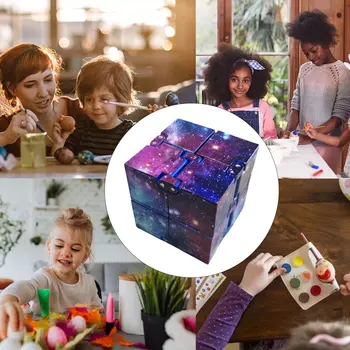 Sumažinti Stresą Ir Nerimą, Kietas Vertus Kubo Žaislas Fidget Vaikams Ir Suaugusiems Mini Cube Žaislų, Kūrybinės Begalybės