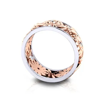 Sužadėtuvių Žiedai Prabangos Prekės Rose Aukso Žiedas Moterims Žiedai Moterims Pažadas Žiedas Meilės Žiedas Merginos Žiedai Moterų Papuošalai Žiedo Dydis 5