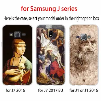 Telefonas Samsung Galaxy J6 J4 Plius J8 j3 skyrius J7 2018 J5 j3 skyrius j7 2016 2017 j6 Premjero Padengti Atveju Italija leonardo da vinci meno