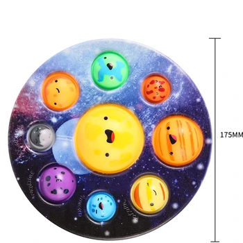 Tiesioginio Burbulas Fidget Žaislai Aštuonių Didžiųjų Planetų Modelis Paprastas, Dimple Jutimo Žaislas Įtempių Kovos Nerimas ADHD Fidget Žaislai