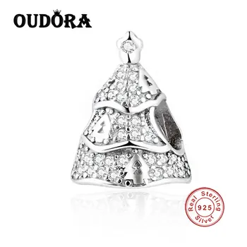 Tinka Pandora Pakabukai Apyrankės Originalus 925 Sterlingas Sidabro Kalėdų Eglutė Žavesio Pakabukas Karoliukai 
