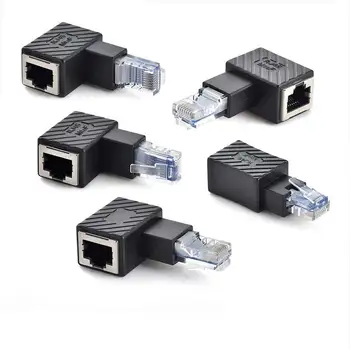 Tinklo Extension Adapter RJ45 Ethernet Adapter Aukštyn, Žemyn, Kairėn, Dešinėn 90 Laipsnių Kampu 8P8C FTP, STP UTP Vyrų ir Moterų Lan Ethernet