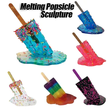 Tirpstantys Ledai Modelio Papuošalus - Realus Dirbtinis Saldainis Lydymosi Popsicle Skulptūra Dervos Amatų Vasaros Cool Popsicle