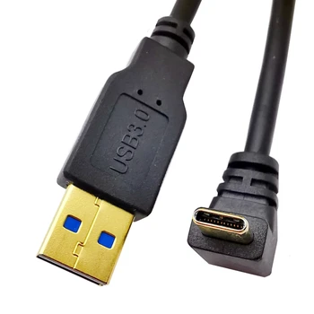USB 3.0 Male Tipo C Vyrų Aukštyn/Žemyn /kairėn/dešinėn Kampas USB Duomenų Sync & Charge Cable type c Laido Jungties adapteris 1,5 m