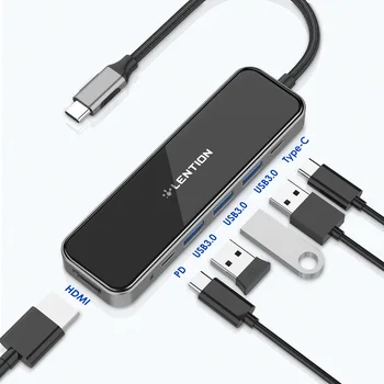 USB HUB USB 3.0 HDMI Adapteris Dock for MacBook Pro 13.3 Priedai USB-C C Tipo 3.0 Splitter 6 Port USB HUB su PD įkrovimas