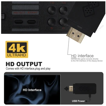 USB Wireless Handheld TV Vaizdo Žaidimų Konsolės Statyti 818 Klasikinis 8 Bitų Žaidimas mini Konsolės Dual Gamepad HDMI Suderinamus Produkcija
