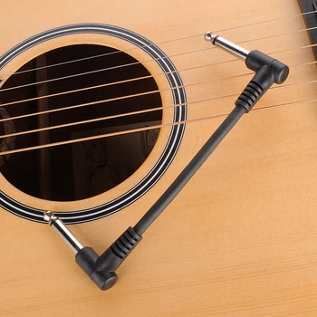 Universalus 15CM Gitaros Efektu Pedalas, Laidai du kartus Alkūnės, jungiamosios Linijos Laidus Gitaros Efektų Adapteris Gitara Priedai