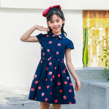 Vaikų Vasaros Medvilnės Atsitiktinis Suknelė 2021 Naujų Mergaičių Mielas Marškinėliai Suknelė Spausdinimo Princesė Drabužių Korėjos Stiliaus Mados, #9443