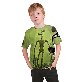 Vasaros Sirena Galvos 3D Print T Shirt Vaikams, Paaugliams, Animacinių, Anime, T-marškinėliai Berniukams, Mergaitėms, Vaikams, Trumpas Rankovėmis Tee Viršūnes Streetwear