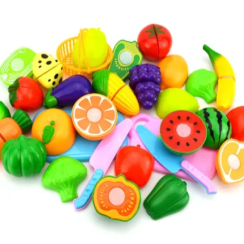 Virtuvės Žaislai, Skirti Vaikams Mergaičių Švietimo Virimo Modeliavimas Miniatiūrinės Maisto Modelį, Vaisių, Daržovių Pjaustymo Apsimesti Žaisti