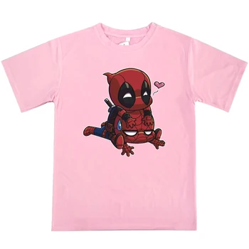 Vyriški marškinėliai Berniukams Deadpool Anime Streetwear Harajuku Mados Atsitiktinis Tees Viršūnes trumpomis Rankovėmis Unisex Paaugliams Tshirts Vasaros