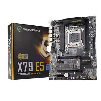 X79 darbastalio plokštė LGA2011 paramos Xeon E5 series DDR3 128G 4 Garphics kortelės solt 2*PCI-Ex16 2*PCI-Ex1