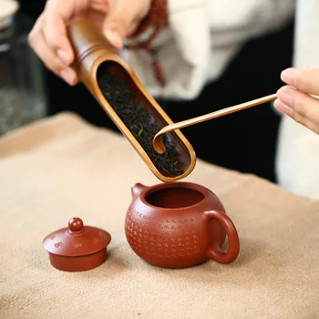Yixing raw rūdos Dahongpao vienetų raudonos molio arbatinukas meistras vertus Prajna Širdies Sutra Xishi arbatinukas kungfu arbatos rinkinys