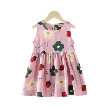 ZWF570 Bamblys Vaikams, Kūdikių Mergaitės Vasaros patikrinti Princesė mergina vasaros suknelė Partijos Inscenizacija Suknelės infantil baby girl drabužiai