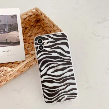 Zebra ir Karvių Modelio Telefono dėklas silikoninis conque 