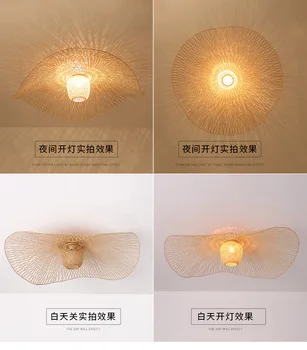 Šiuolaikinių LED Bambuko Sieniniai šviestuvai Azijoje Medienos priedai veltiniams, vilna Lempa Kambarį Diningroom Viešbučio Restorano Virtuvės Patalpose Deco Kabo Lempa
