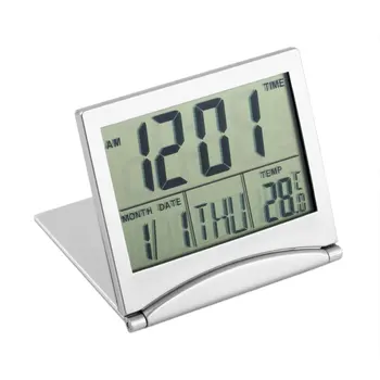 Žadintuvas Rodyti datą, laiką, temperatūrą, Sulankstomas mini Stalo Termometras dangčio Skaitmeninis LCD Laikmatis atbulinis laiko
